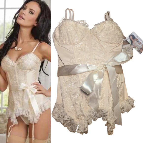 Ivory Bridal Vintage Style Bustier Corset NWT - Picture 11 of 13